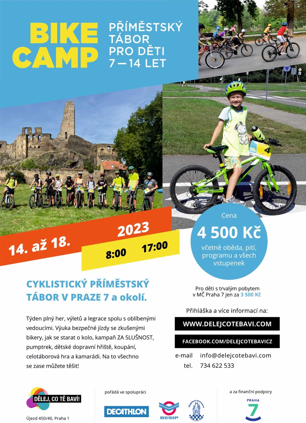 Příměstský tábor Bike camp na Výstavišti